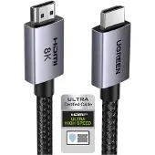 UGREEN HD171 - Ultra High Speed - HDMI-kabel - HDMI hann til HDMI hann - 1 m - firenivåsskjerming - romgrå - 8K 60Hz støtte, up to 48 Gbps data transfer rate, eARC, support Dynamic HDR10