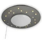 Niermann Standby Taklampe Starlight med stjernehimmel, sølv