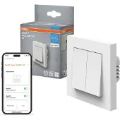 Osram SMART+ WiFi dobbel veggbryter, 230 V, hvit, matt