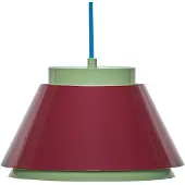 Hubsch Hengelampe Remi, grønn/rød, Ø 25 cm, metall