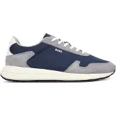 BOSS for man. 50568945 Vinston Runn navy sneakers (45), Flat, Laces, Casual