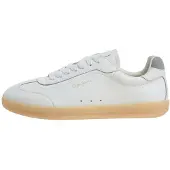 Pepe Jeans for woman. PLS000041 Off-white Ball Plain leather sneakers (40), Flat, None, Casual