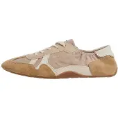 Pepe Jeans for woman. PLS600080 Noa Dance beige sneakers (41), Fabric, Flat, Laces, Casual