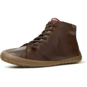 Camper for man. K300558-005 Leather ankle boots Peu Path+ brown (41), Flat, Laces, Casual