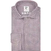 R2 Shirt Knitted Sorona Print Mauve Rød Størrelse