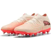 Puma FUTURE 9 PRO MxSG Football Boots Unisex, Women, Sugared Almond/White/Ultra Red, 40.5