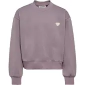 Hummel Collegegenser - HmlJR - Loose - Grå Ridge m. Glitter - - 5-6 år (110-116) - Collegegenser