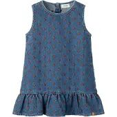 Lil´ Atelier Lil' Atelier Kjole - NmfLiva - Dark Blue Denim/Hearts - - 7 år (122) - Kjole