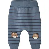 Name it Joggebukser - NbmNaddel - Blue Mirage m. Striper - - 68 - Joggebukse