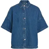 Vila Vicreek Kortermet Denimskjorte
