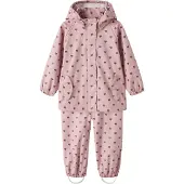 Lil´ Atelier Lil' Atelier Regntøy m. Seler - PU - NmfLaDry10 - Zephyr/Hearts - - 4 år (104) - Regntøy