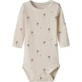 Name it Body I/e - NbfNabila - Peyote Melange - - 1 år (80) - Langermet Body