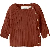 Lil´ Atelier Lil' Atelier Genser - Strikk - Rib - NbfNelsan - Mahogni - - 1 år (80) - Genser
