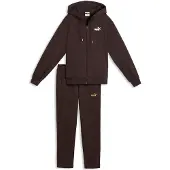 Puma Metallic Hooded Tracksuit Women, Clothing, Chocolate Fondue, L