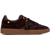 Carmela for woman. 16437202-MARRON Brown Leather Sneakers 164372 (39), Flat, Suede, Laces, Casual