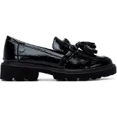Carmela for woman. 16437901-NEGRO Black Leather Moccasins 164379 (41), 3 to 5 cm, None, Casual, Classic, Patent Leather