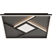 Brilliant LED-taklampe Hardy, lengde 46 cm svart matt metall/stoff