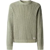 Pepe Jeans for man. PM7000093 Green Dorian Crew sweater (S), Casual, Cotton