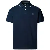 Hackett London for man. HM5600235 H Tipped polo shirt navy blue (XXL), Casual, Cotton, Short sleeve