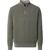 Casamoda Halfzip Genser Structure melert Grønn Størrelse