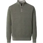 Casamoda Halfzip Genser Structure melert Grønn Størrelse