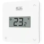 Roth Touchline SL X romtermostat med trykknapp og display, hvit