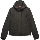 Superdry for man. M5012422A MF Arctic dark green hooded jacket (M), Black, Casual, Recycled Polister