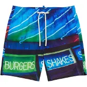 Superdry for man. M3010233A Blue photo print swimming costume (S), Beachwear, Recycled Polister, Sustainable