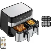 Tefal EY905D10 Dual Easy Fry & Grill airfryer 8,3 L 2700 W, rustfritt stål