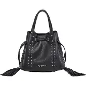 Pepe Jeans for woman. PL0300123 Melia Gem black handbag (OSFA), Casual, Leather
