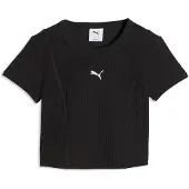 Puma Essentials Ribbed Baby Tee Women, Clothing, Black, XL