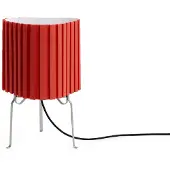 HAY bordlampe Canelé, rød, høyde 37 cm, E14, tekstil