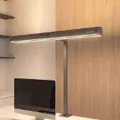 Arcchio LED-klemmelampe Shax, svart, sensor, dimbar 4 000 K