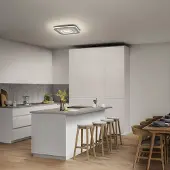 Osram LED-taklampe ORBIS SPIRAL SQUARE, 36 x 36 cm, grå
