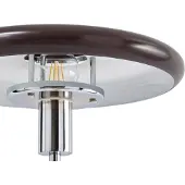 LINDBY gulvlampe Branford, retro, brun, metall/marmor