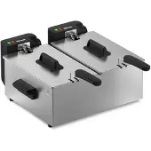Tristar Double frityrgryte | FR-9342 | Effekt 3600 W | Kapasitet 6 l | Farge: sølv