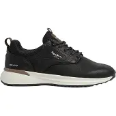 Pepe Jeans for man. PMS600048 Black Bampton Urban leather sneakers (41), Flat, Laces, Casual