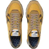 Pepe Jeans for man. PMS400050 Brit League yellow sneakers (44), Fabric, Flat, Laces, Casual