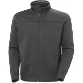 Helly Hansen for man. 34599 Crew Fleece Jacket grey (L), Black, Casual, Polyester