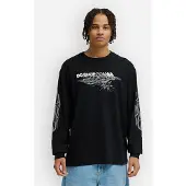 Dc-shoes Side Flame Langermet T-skjorte svart