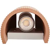 LINDBY vegglampe Colja, terrakotta, rund, 30,5 cm, gips
