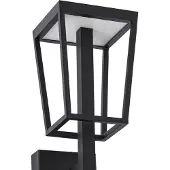 LUCANDE utendørs LED-vegglampe Lynx, 35,5 cm, svart, sensor