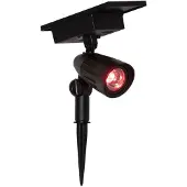Star Trading LED-solcellespot Powerspot 19 cm RGBW, 80 lm, svart, jordspyd