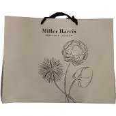 Miller Harris tekstilt bag, grå, 46 x 36 x 15 cm