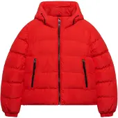 Superdry for woman. W5011996A Hooded Sports red padded jacket (XL), Casual, Polyester