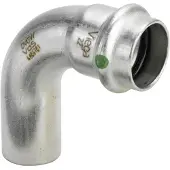 Viega Inox bøjning 90 grader 22 mm Inox, rustfri stål muffe/nippel, SC-Contur