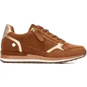 Xti for woman. 14636802-CAMEL Light brown sneakers 146368 (38), 3 to 5 cm, Laces, Zip, Casual