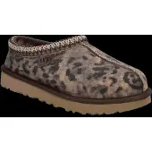Ugg for woman. 1180365 Tasman Spotted brown Leather Slippers (41), Flat, None, Homewear, Animal Print