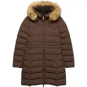 Superdry Faux Fur Fuji Mid Length Jakke