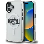 Karl Lagerfeld IML Choupette Sketch Logo MagSafe iPhone 16-etui – gjennomsiktig